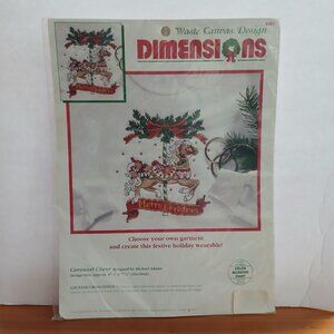 Dimensions Carousel Cheer Counted Cross Stitch 8.5" x 7.5"